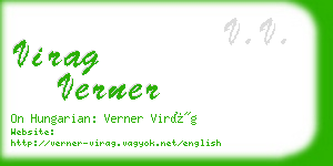 virag verner business card